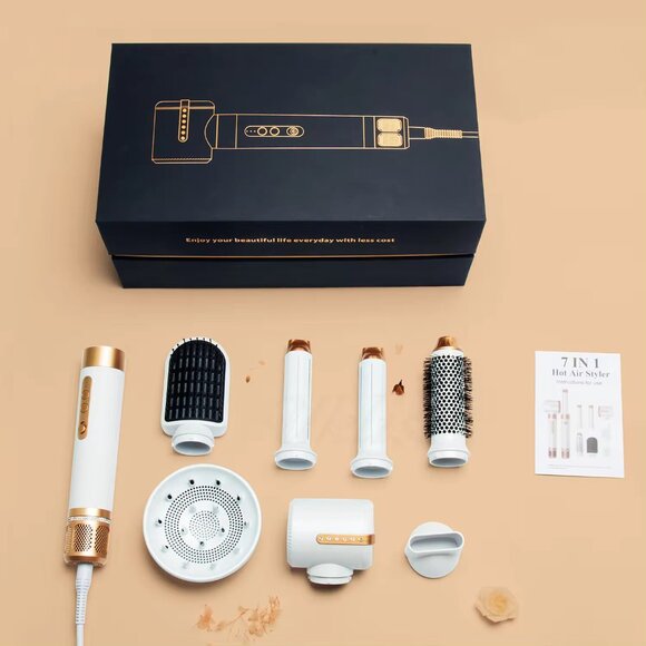 Professional ionic Hair Dryer Brush-Air Styler - 7-in-1 - 1400Watts - Picture 2 of 14